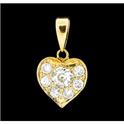 0.94 ctw Diamond Pendant - 18KT Yellow Gold