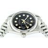 Image 6 : Rolex Mens Stainless Steel 36MM Black Diamond Datejust Wristwatch