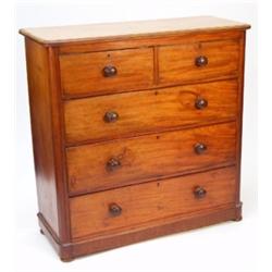 Victorian mahogany chest, fitted two short…