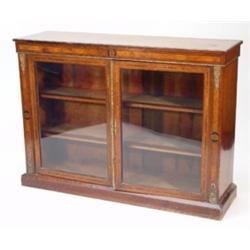 Victorian inlaid walnut side cabinet, fitt…