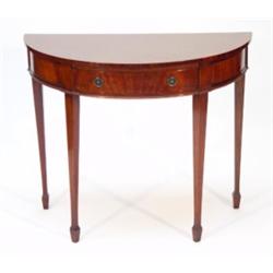 Reproduction mahogany semi circular side t…