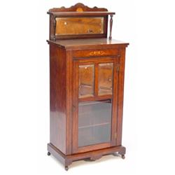 Victorian inlaid rosewood pier cabinet, th…