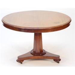 Victorian circular snap top table on taper…
