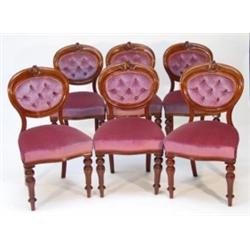 Set of six Victorian design balloon back d…