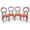Image 1 : Set of four Victorian mahogany balloon bac…
