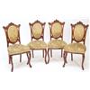 Image 1 : Set of four Edwardian walnut dining chairs…