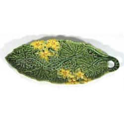 Sarreguemines Majolica style leaf shaped p…