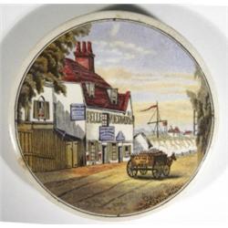 Rare Victorian Prattware pot lid 'Pegwell …