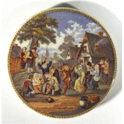 Victorian Prattware pot lid and base 'The …