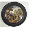 Image 1 : Ebonised framed Victorian Prattware pot li…