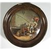 Image 1 : Oak framed Victorian Prattware pot lid 'Th…