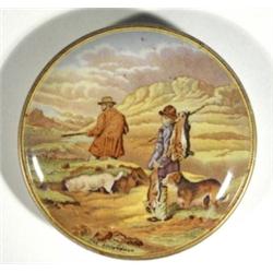 Victorian Prattware pot lid 'The Sportsman…