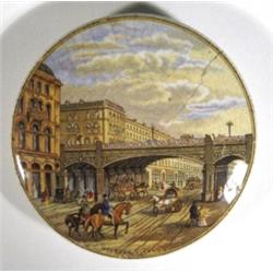 Victorian Prattware pot lid 'Holborn Viadu…
