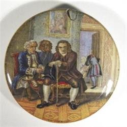 Victorian Prattware pot lid 'Dr Johnson', …
