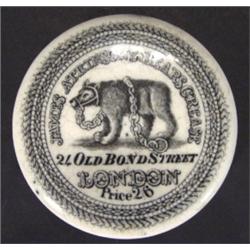 James Atkinson's Bear's Grease potlid, Lon…