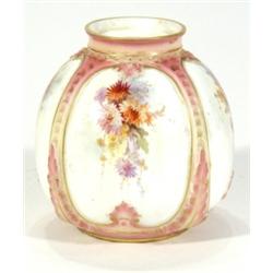 Royal Worcester vase, hand painted with pa…