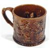 Image 1 : Victorian brown glazed frog mug, relief mo…