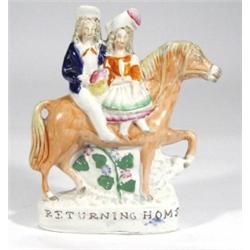 Hand painted Staffordshire figure group 'R…