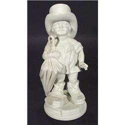 Parian figure of a toddler in top hat and …