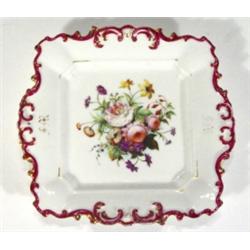 Square 19th century Continental porcelain …