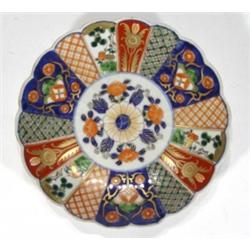 Japanese Imari porcelain plate with fluted…