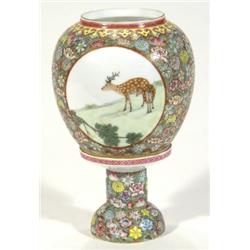 Chinese famille rose style opaque glass ni…