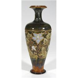 Royal Doulton stoneware vase, incised and …