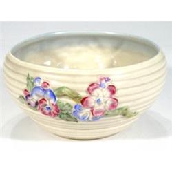 Ribbed Clarice Cliff fruit bowl, relief mo…