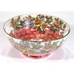 Maling lustre glazed bowl, hand coloured a…
