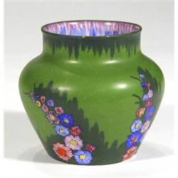 Carltonware hand carved vase, hand painted…