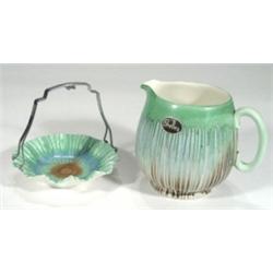 Shelley jug decorated with a green and bro…