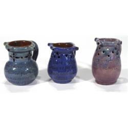 Three CH Brannam Barnstable puzzle jugs, d…