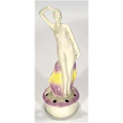 Hand painted Art Nouveau pottery maiden ro…