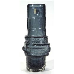 Charcoal Whitefriars cylindrical vase with…