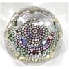 Image 1 : Whitefriars facet cut paperweight with col…
