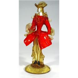 Large Murano glass figure of a dandy in a …