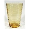 Image 1 : Large Whitefriars wavy amber glass vase, 3…