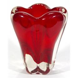 Whitefriars clear and red flowers head sha…