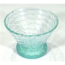 Powell style blue bubbled glass bonbon dis…