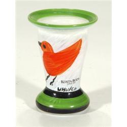 Small Kosta Boda glass vase, hand painted …