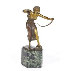 George Morin bronze figure of a scantily c…