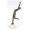 Image 1 : Art Deco bronze figure of a nude dancer on…