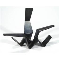 Abstract bronze sculpture attributed to Ed…