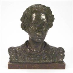 Bronze bust of a woman, signed K.Kasopp ? …