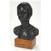 Image 1 : Black glazed composite bust of a young wom…