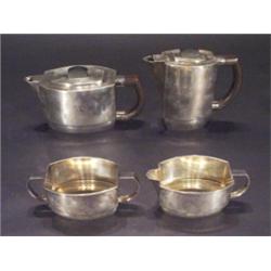 Elkington Art Deco silver plated four piec…