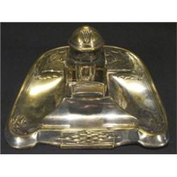 Art Nouveau silver plated deskstand with c…