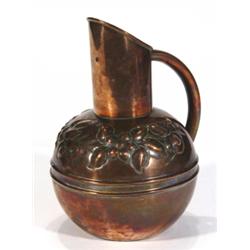 Arts & Crafts copper jug embossed with sty…