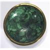 Image 1 : Small malachite and brass banded dish, 10c…