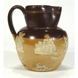 Large Royal Doulton stoneware jug with app…